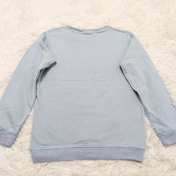 Zara Unisex Light Blue Casual Crew Neck fleece lined Sweatshirt for 10Yrs NWOT - Picture 7 of 7
